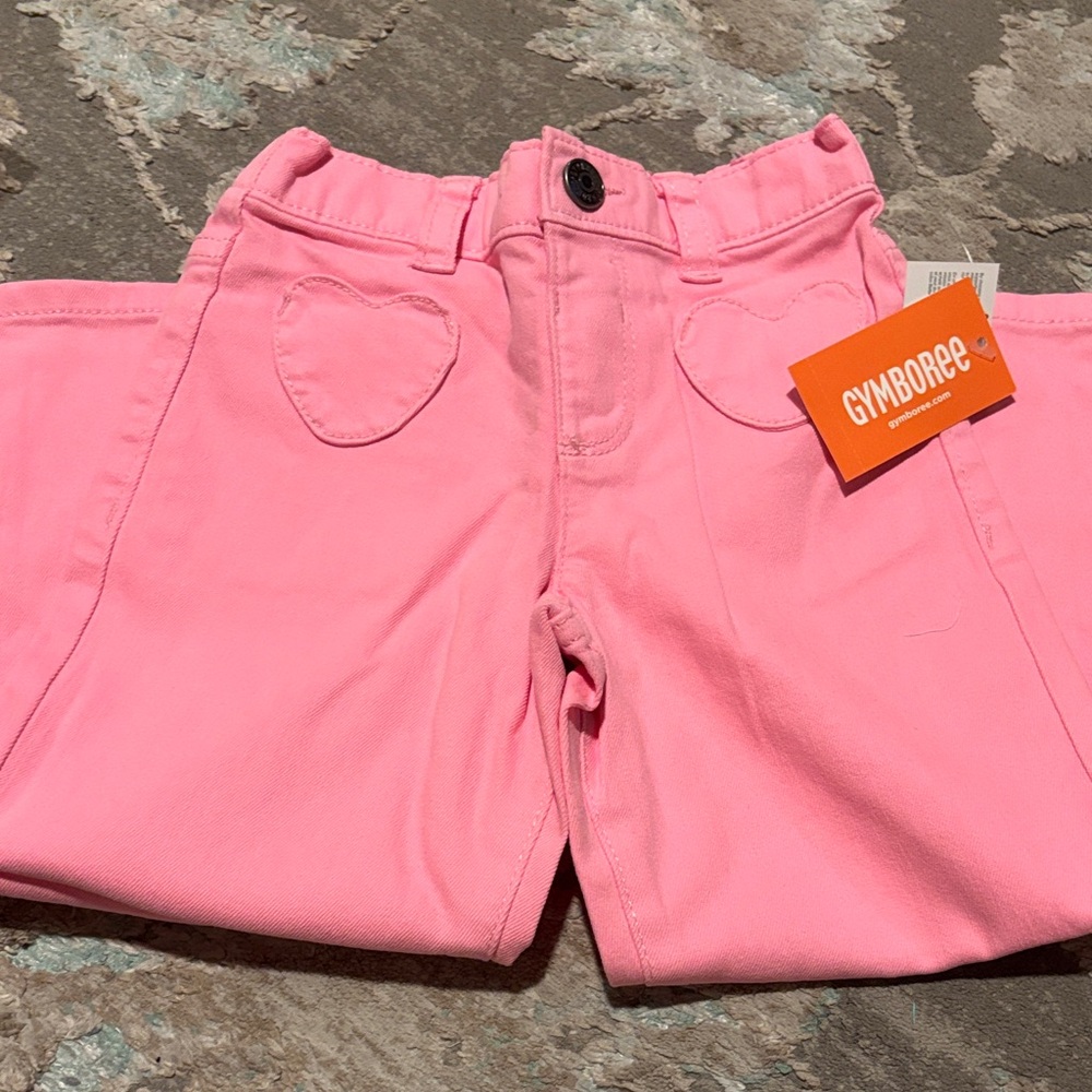 Gymboree Pink Heart Pocket Stretchy Jeans
